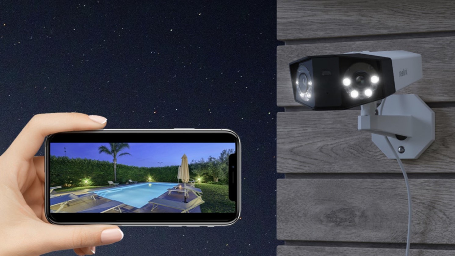 این دوربین امنیتی خانگی با لنز دوگانه، نمای ۱۸۰ درجه ۴K از خانه شما را بدون اعوجاج ارائه می دهد.
