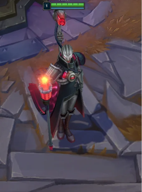 Before/after images of Viktor from League of Legends and his new redesigns.