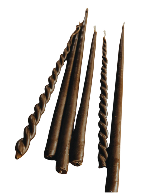 Collepino Chestnut Tapered Beeswax Candles