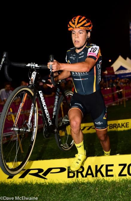 Crystal Anthony (Optum Pro Team) stayed with the leaders for several laps