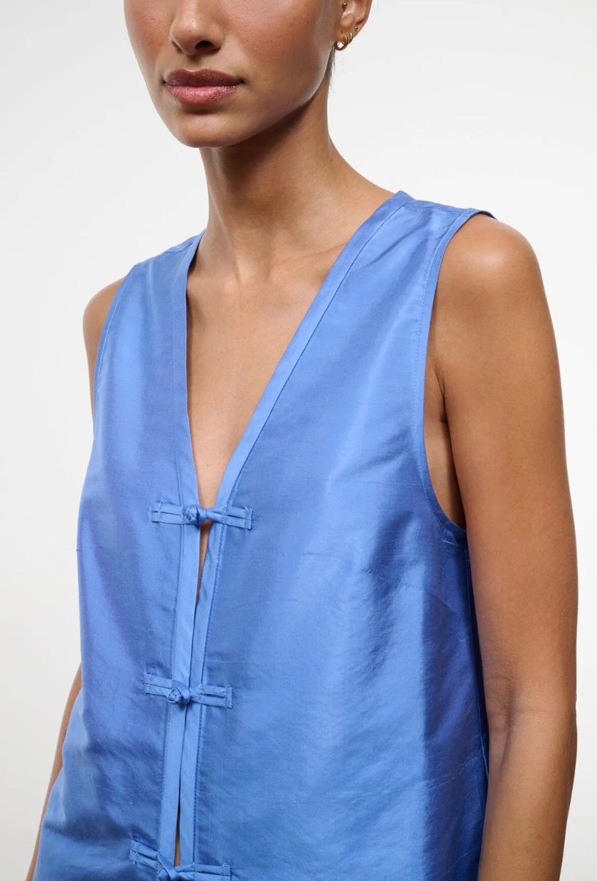 STAUD , Sami Silk Dupioni Top