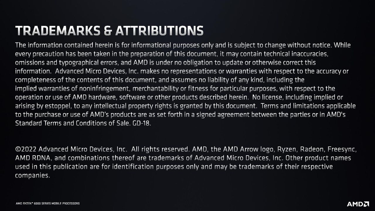 AMD Ryzen 6000 Test Notes Endnotes