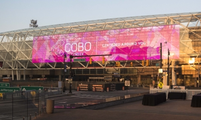 GableVision Erects LED Display on Cobo Center Exterior