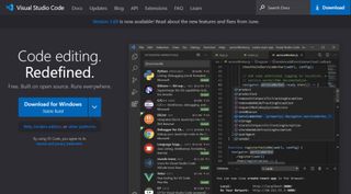 Visual Studio Code website screenshot