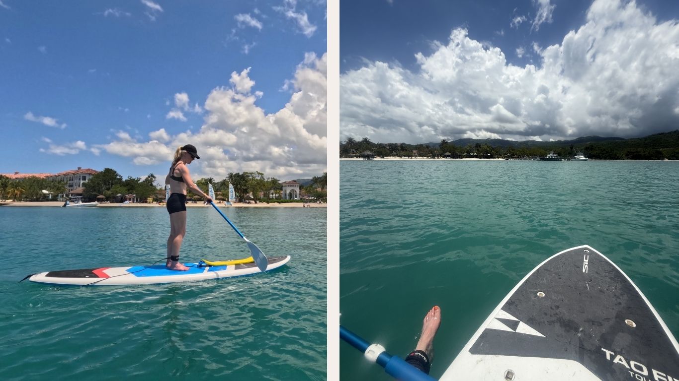 Paddleboarding in Jamaica