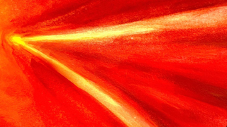 An illustration of a parton wake in a soup of quark-gluon plasma