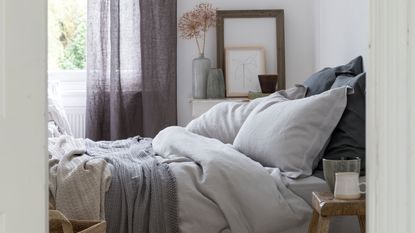 how to wash pillows: linen bedding from soak & sleep