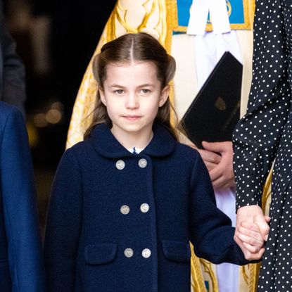 Princess Charlotte in blue coat