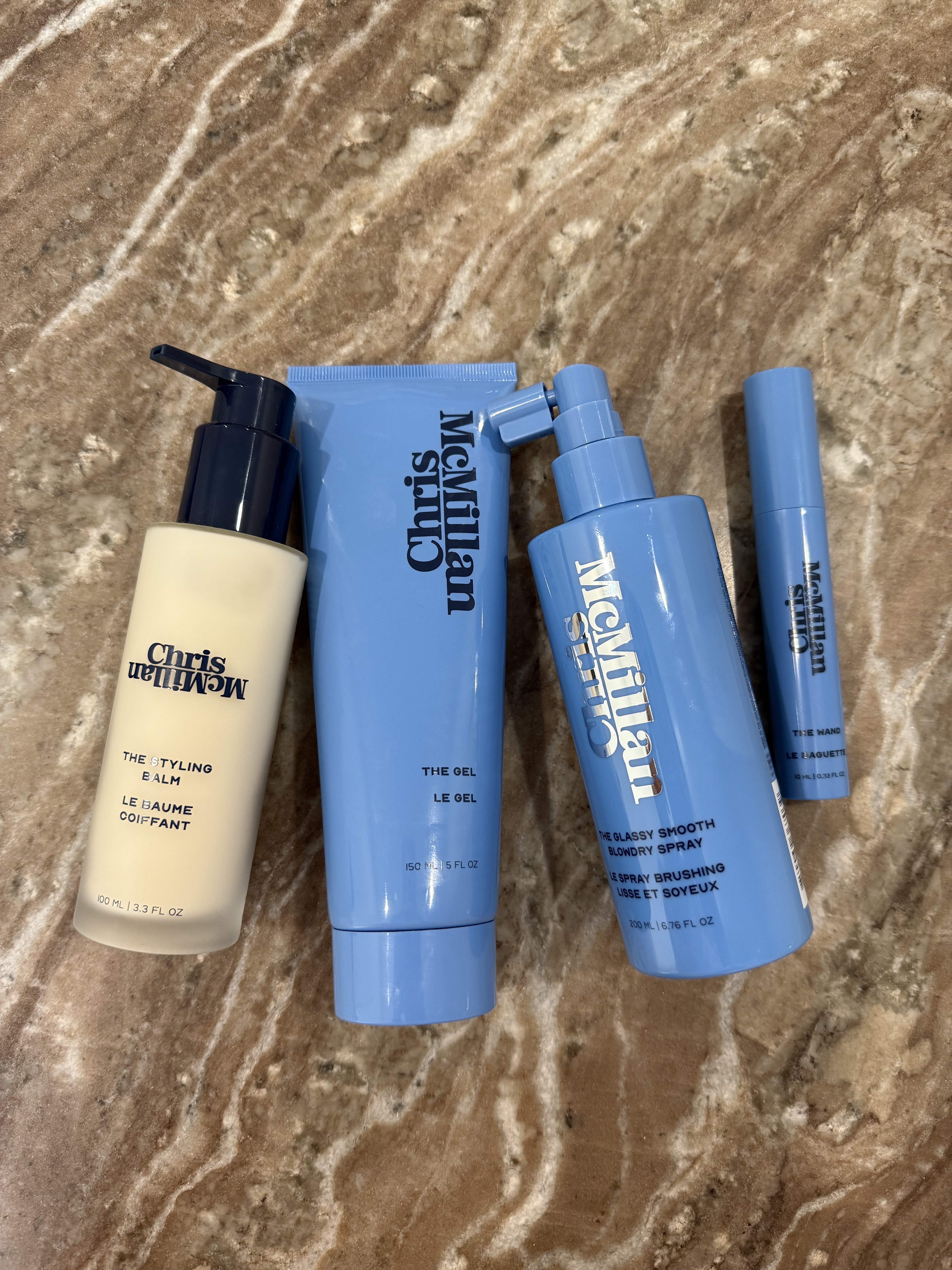 Jamie Schneider testing Chris McMillan haircare.