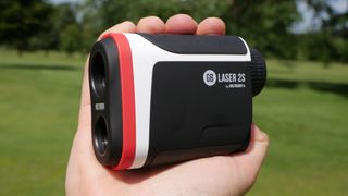 GolfBuddy Laser 2S Rangefinder in hand
