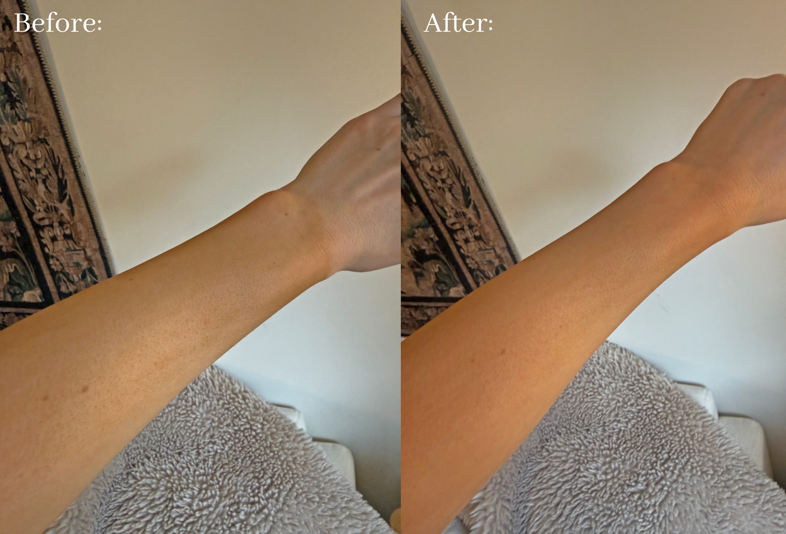 sally hansen airbrush legs before and after