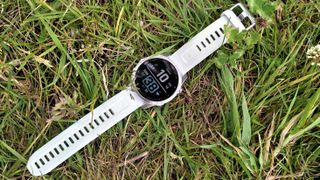 Garmin Fenix 7 GPS watch on grass