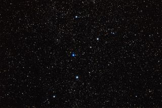 A photograph of the constellation Cassiopeia.