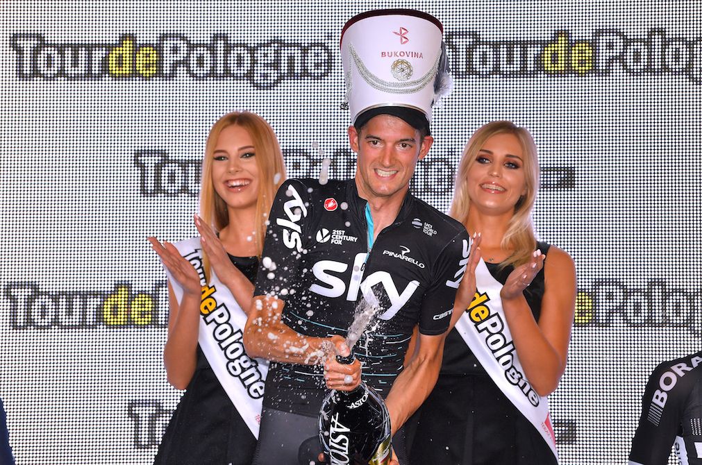 Wout Poels on the Tour de Pologne podium