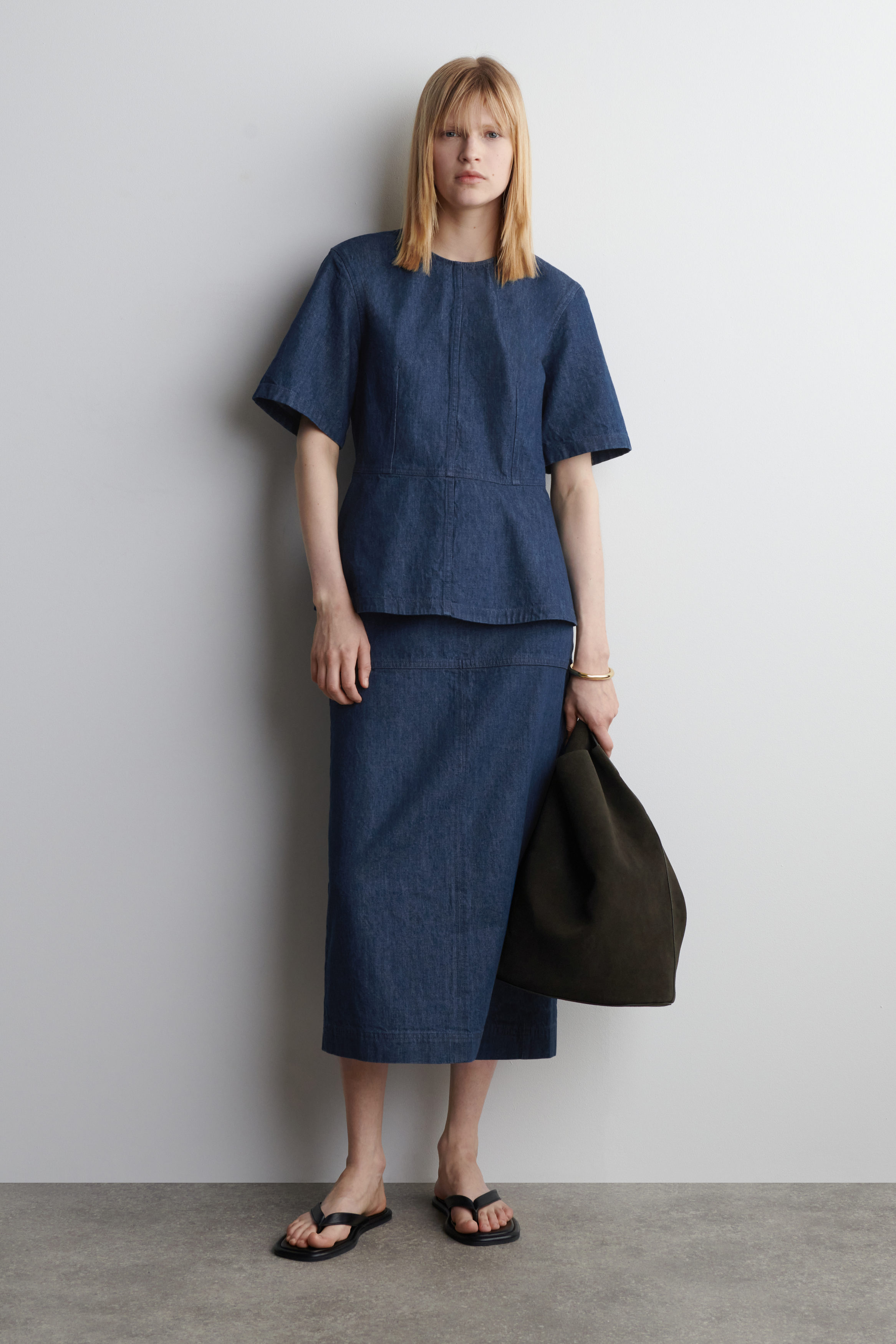 Denim Pencil Skirt