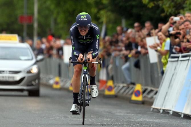 Alex Dowsett (Movistar) on his way to victory