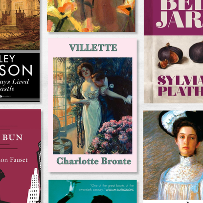 a collage of book covers of classic literature featuring complex female characters including villette the bell jar and more