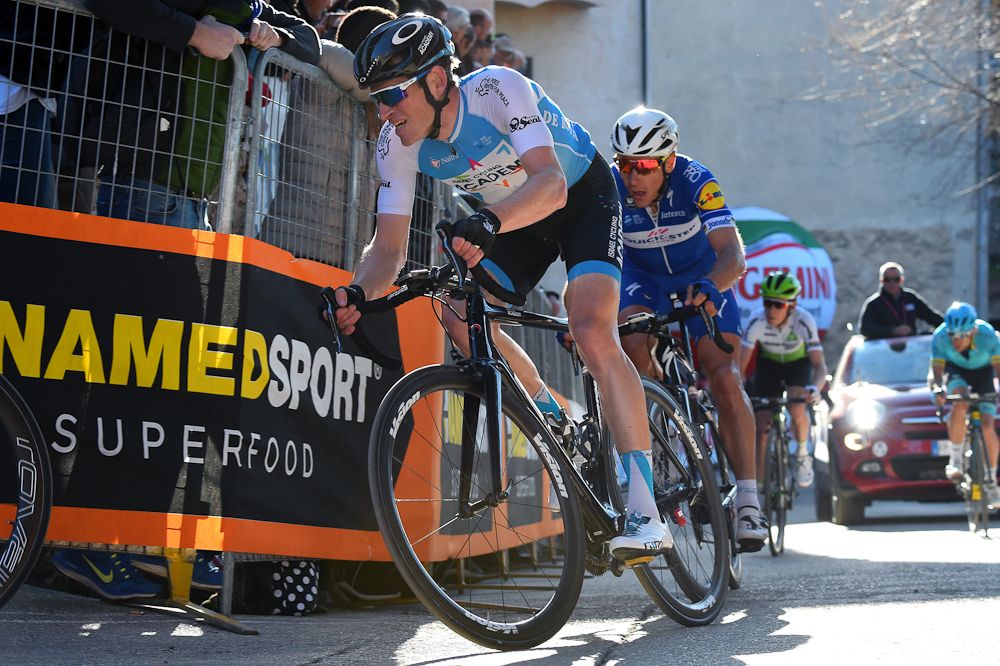 Israel Cycling Academy's Ben Hermans finishes stage 3 at Tirreno-Adriatico
