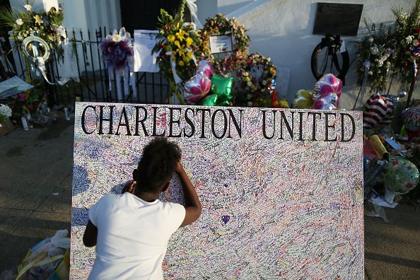 Memorial outside Emanuel AME church