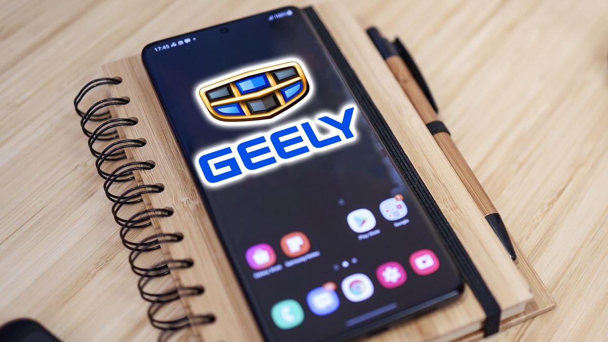 Geely phone mock-up