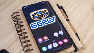 Geely phone mock-up