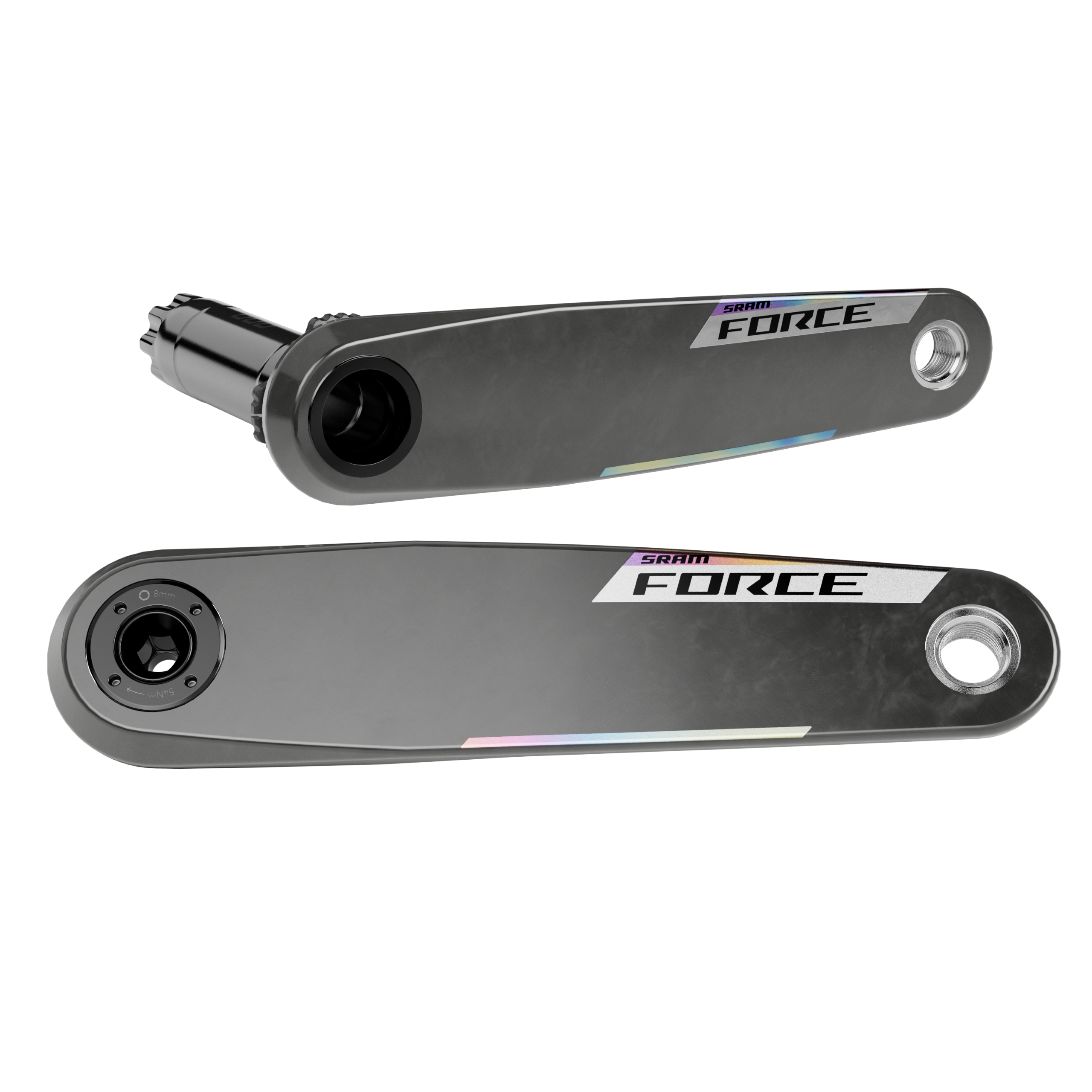 A pair of SRAM Force AXS crank arms