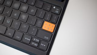 Close-up on orange key for Onyx Boox Tab Ultra keyboard