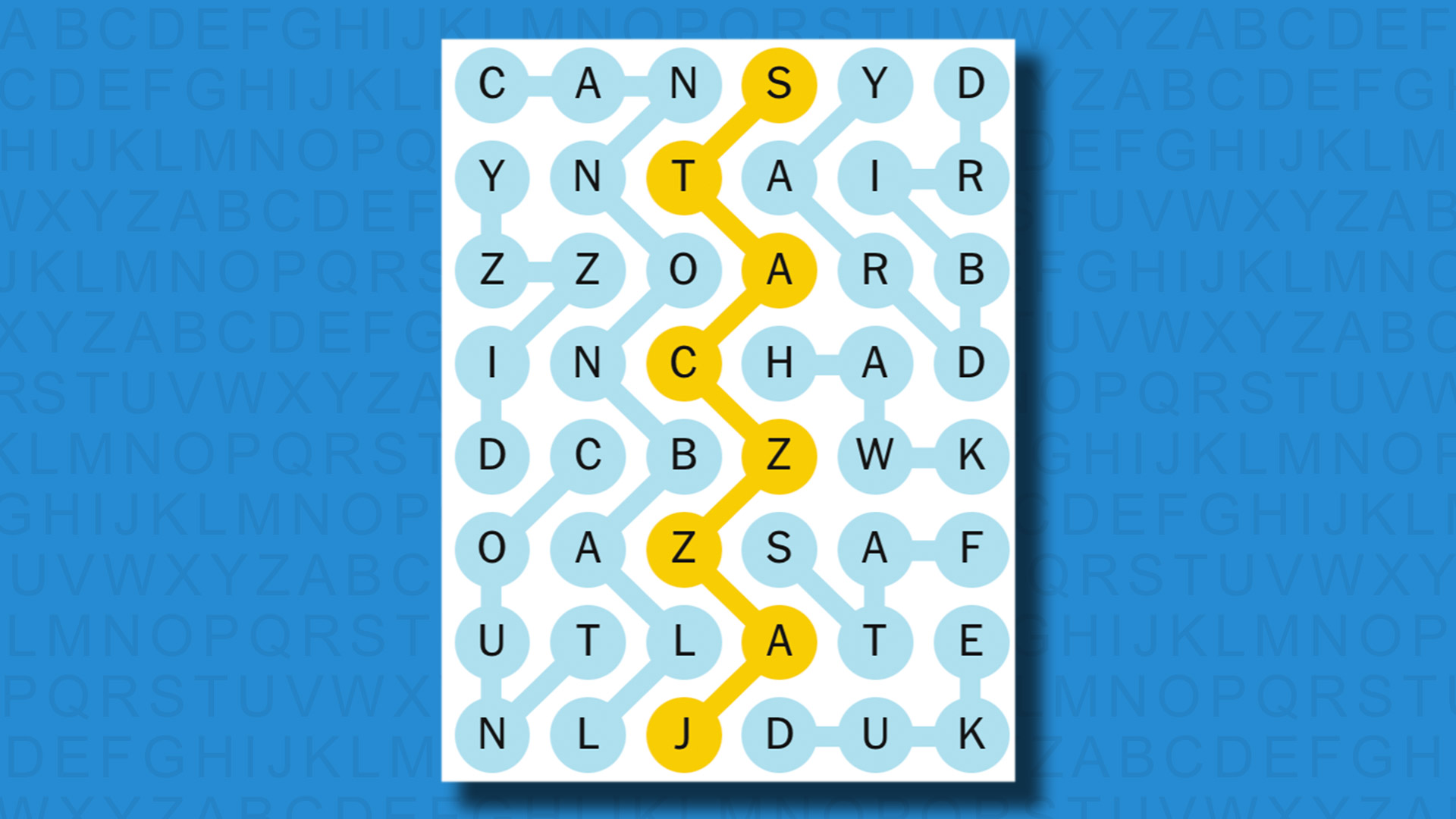 NYT Strands answers for game 523 on a blue background