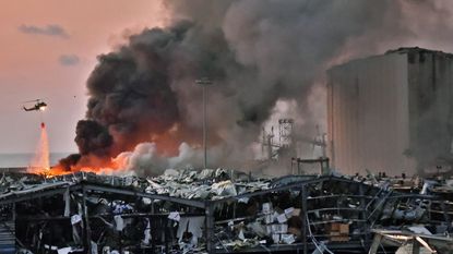 The aftermath of the explosion in the port of Beirut