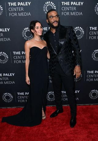 Meghan Markle and Tyler Perry at the Paley Center for Media honors wearing black outfits