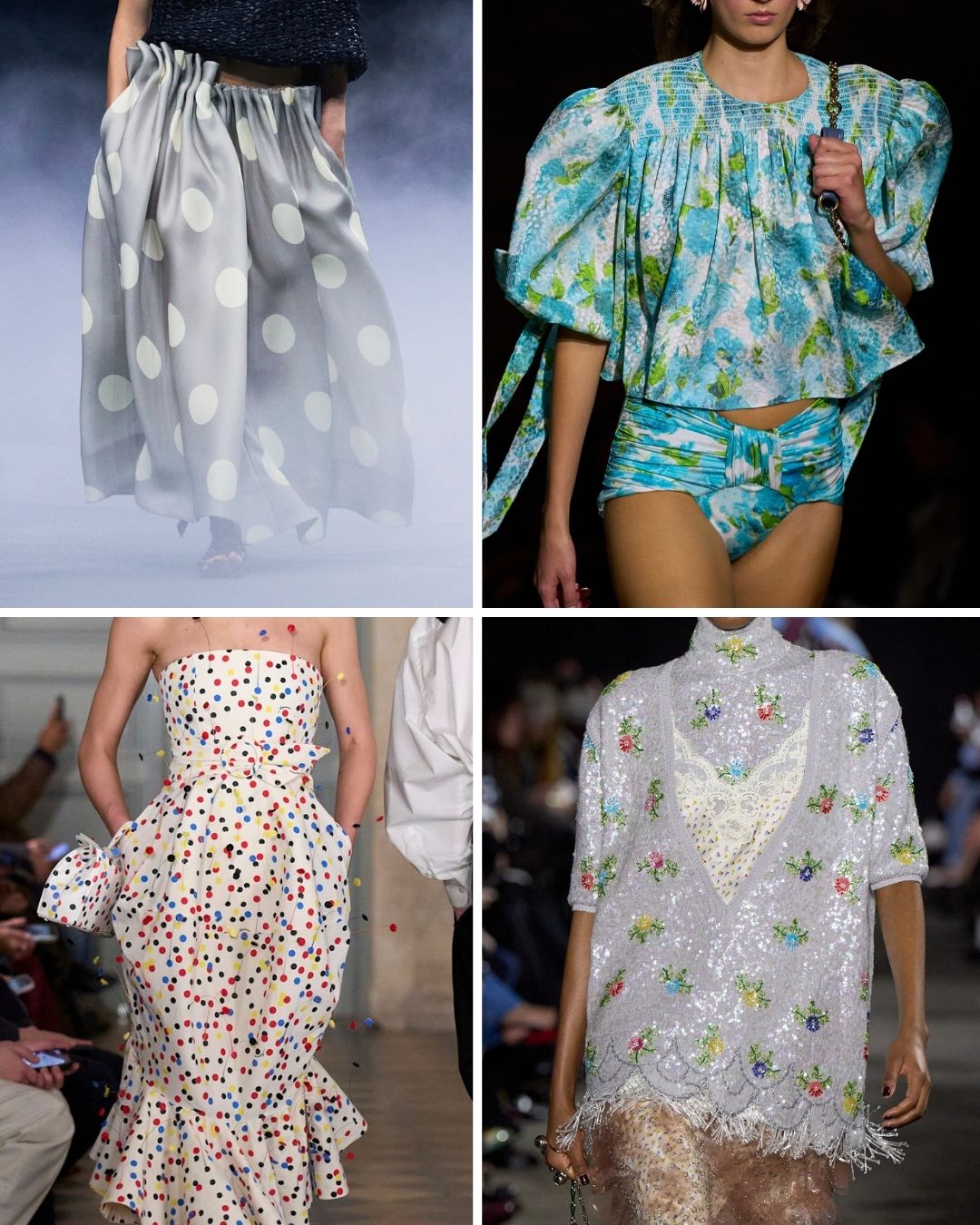 Collage of maximalist trends for summer 2026