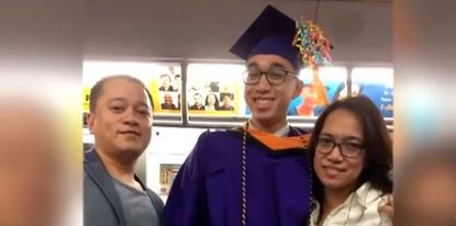 Jerich Marco Alcantara and his parents.