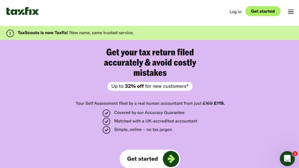 Taxfix website screenshot (March 2026).