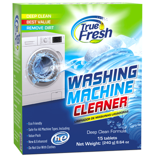 True Fresh Washing Machine Cleaner Tablets 15 Pack - Washer Cleaner - Finally Clean All Wash Machines Including He Front Loader Top Load