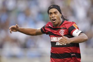 Ronaldinho during a match for Flamengo against Botafogo in May 2011.