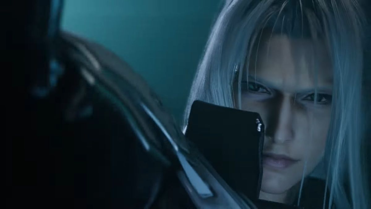 Sephiroth smirks in closeup