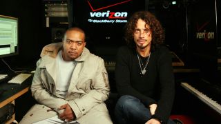 Chris Cornell and Timbaland in the studio