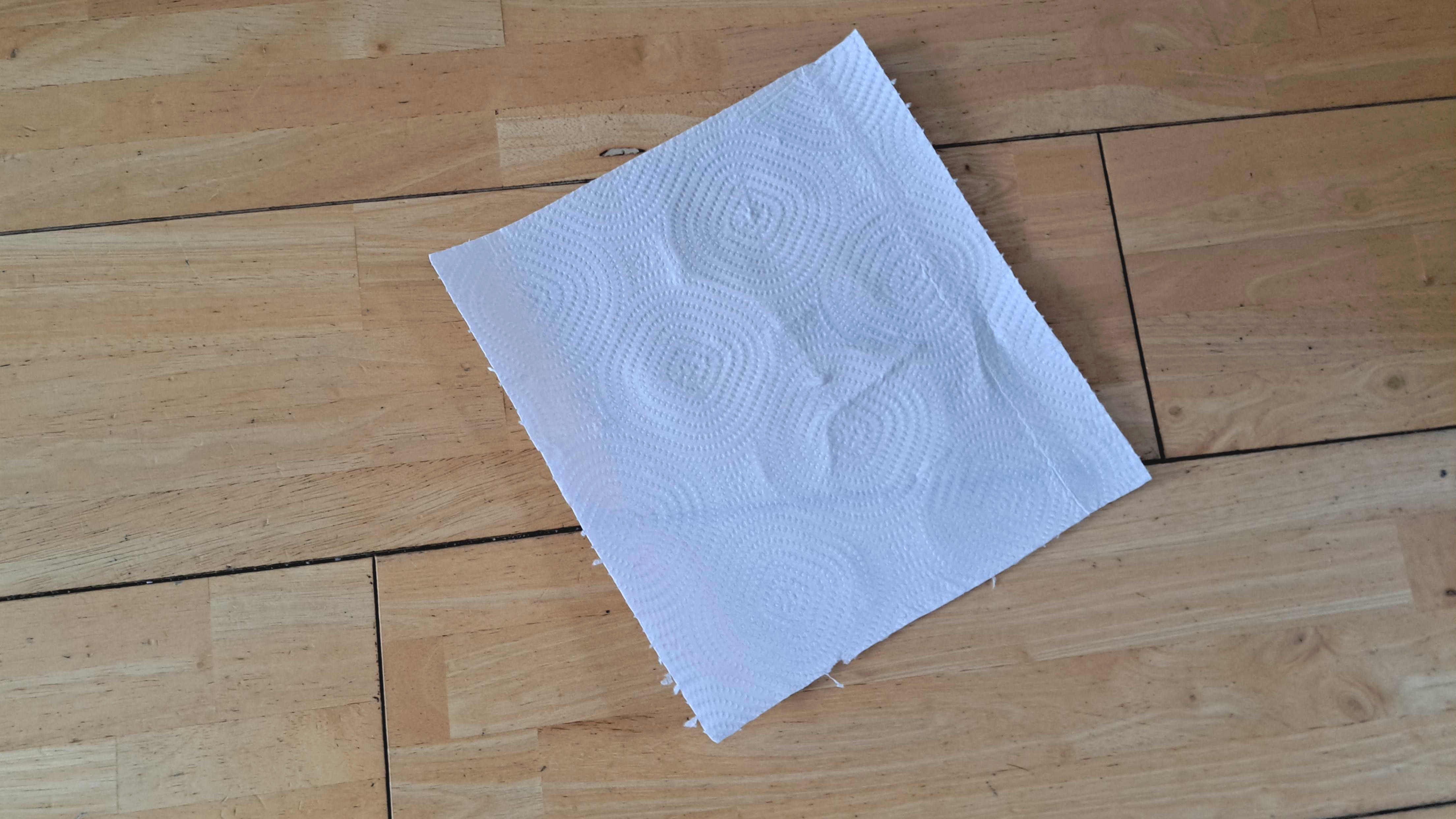 Paper towel on floor