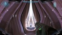 An image of a door design that looks like a vulva in the video game Metroid Prime 4