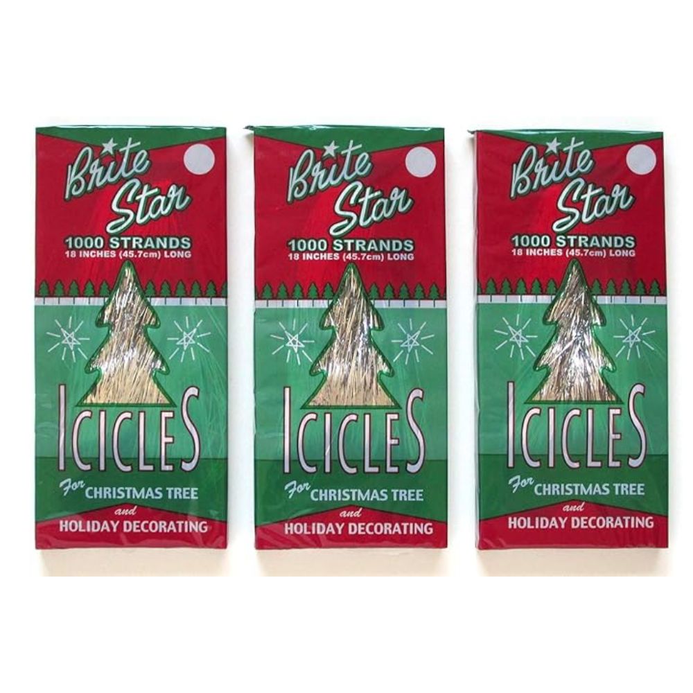 Brite Star Tinsel Icicles, Silver