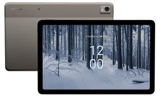 A look at the front and back of the new Nokia T21 tablet.