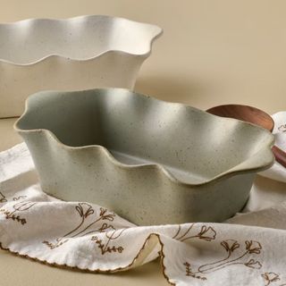 Loden Green Scalloped Loaf Pan