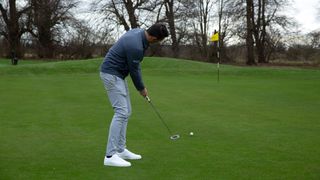The Puma Fusion Classic Golf Shoe in action