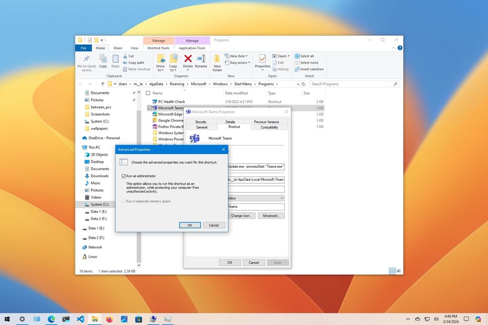 CANNOT OPEN APPS WITH RUN AS ADMINISTRATOR visual data 6