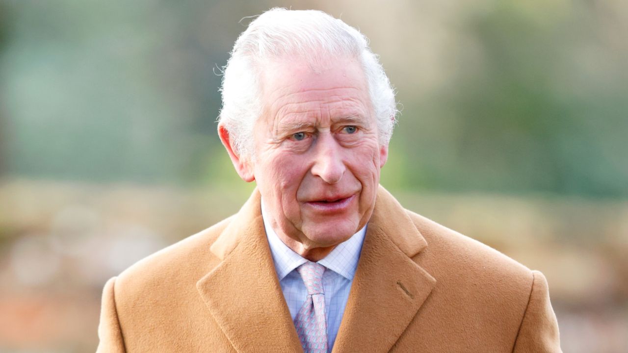 King Charles with a wispy mustache in old photo revealed. Seen here the King attends the Epiphany service at the church of St Lawrence