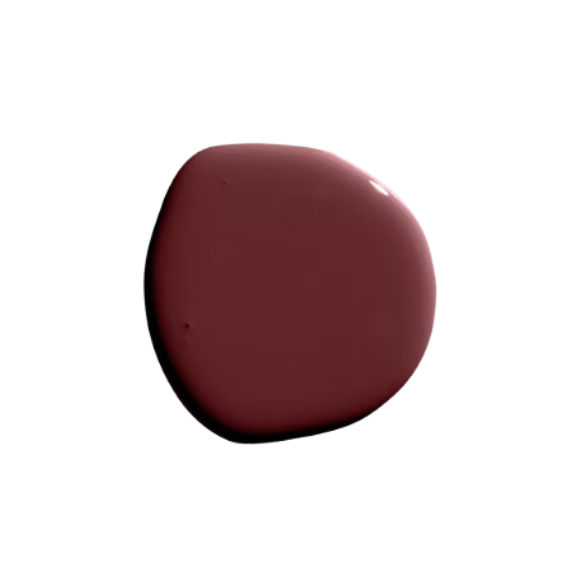 A swatch of deep maroon paint