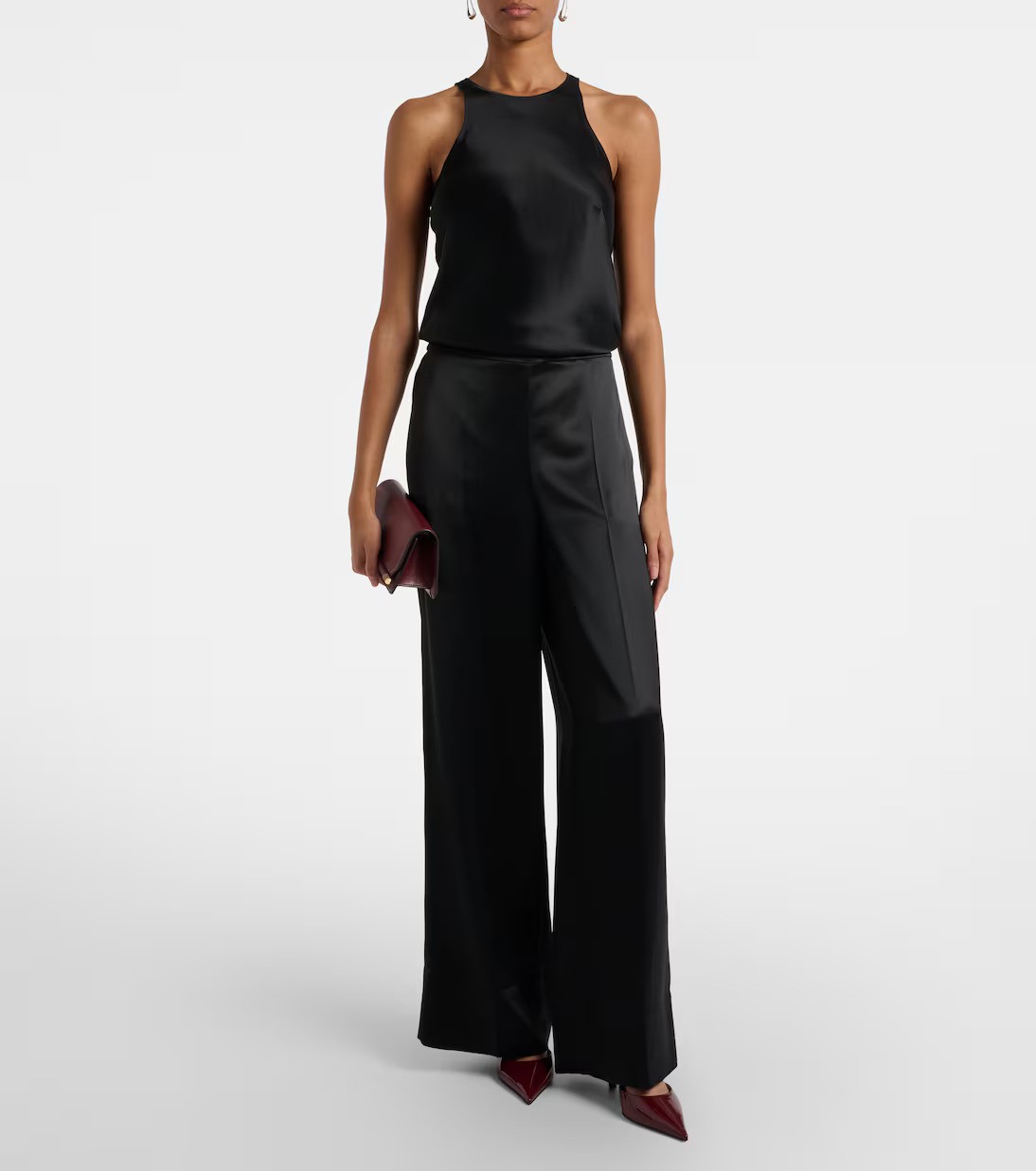 Joseph, Dijon Satin Wide-Leg Pants