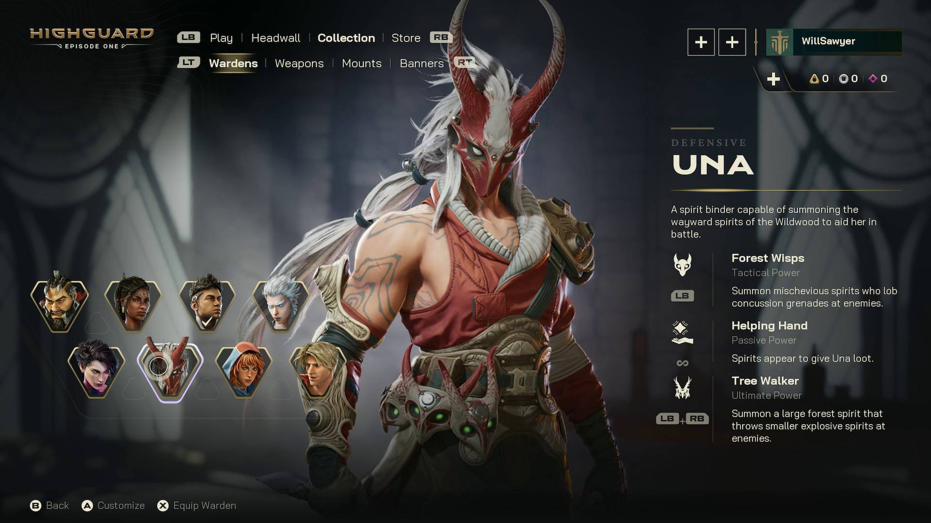 Highguard Warden character Una