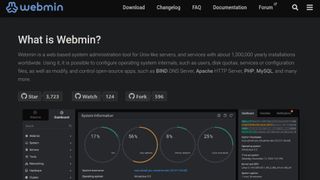 Website screenshot for Webmin