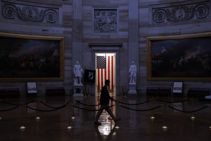 A man in the U.S. Capitol